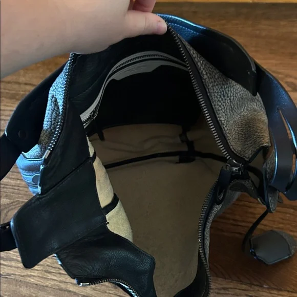 Rag & Bone Bradbury Leather Zip Hobo Bag, Iron Gray - Picture 9 of 12